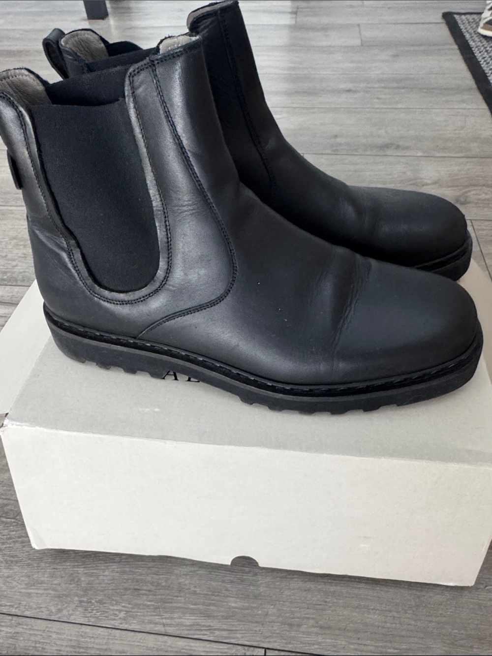 AllSaints Men's Black Leather Chukka Boots